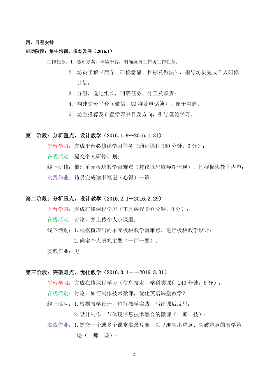 2015中学英语教师工作坊方案（word版）(1)_第2页