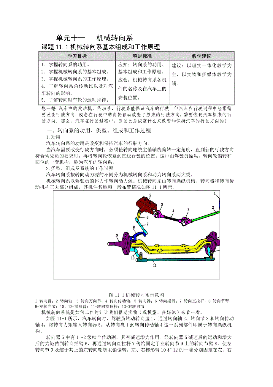 汽车底盘构造与维修_转向系统_第1页
