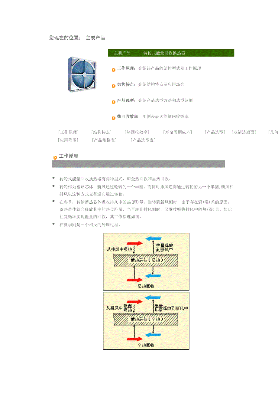 转轮式能量回收换热器_第1页