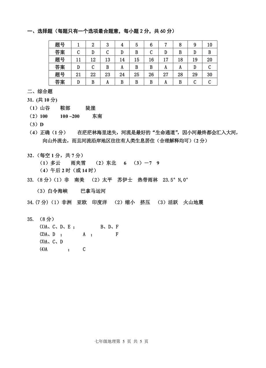 2017初一地试卷_第5页