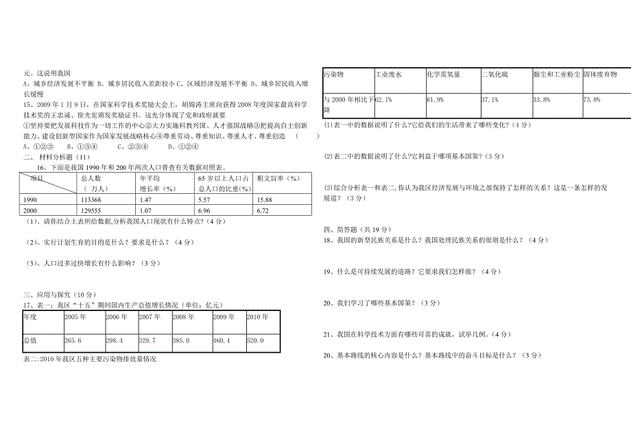 2012年政治试卷_第2页