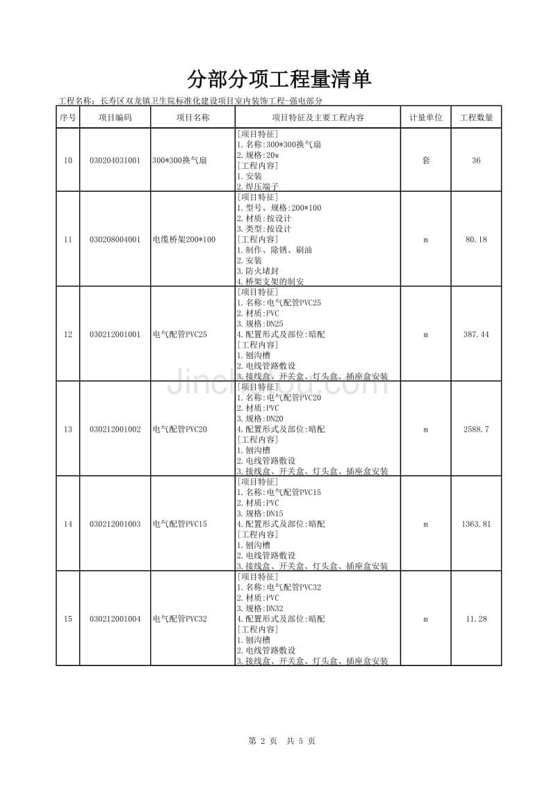 2  长寿区双龙镇卫生院标准化建设项目室内装饰工程-强电部分_第2页