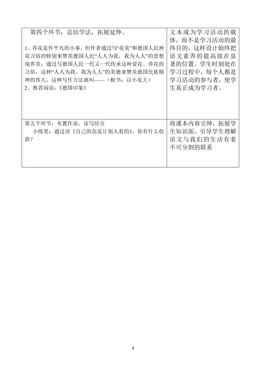 五年级语文上册《自己的花是给别人看的》教案_第4页