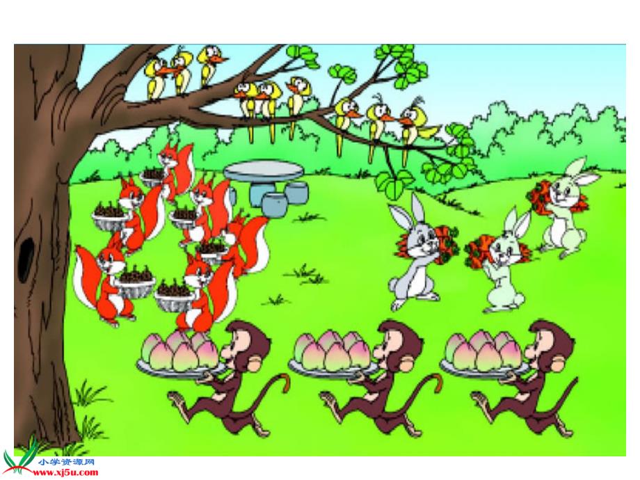 (北师大版)二年级数学上册课件-动物聚会_第3页