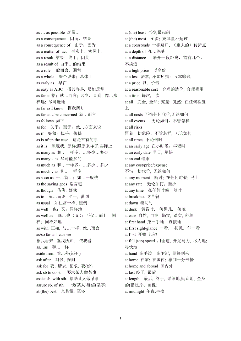 高中英语会考常考词组短语大全_第3页