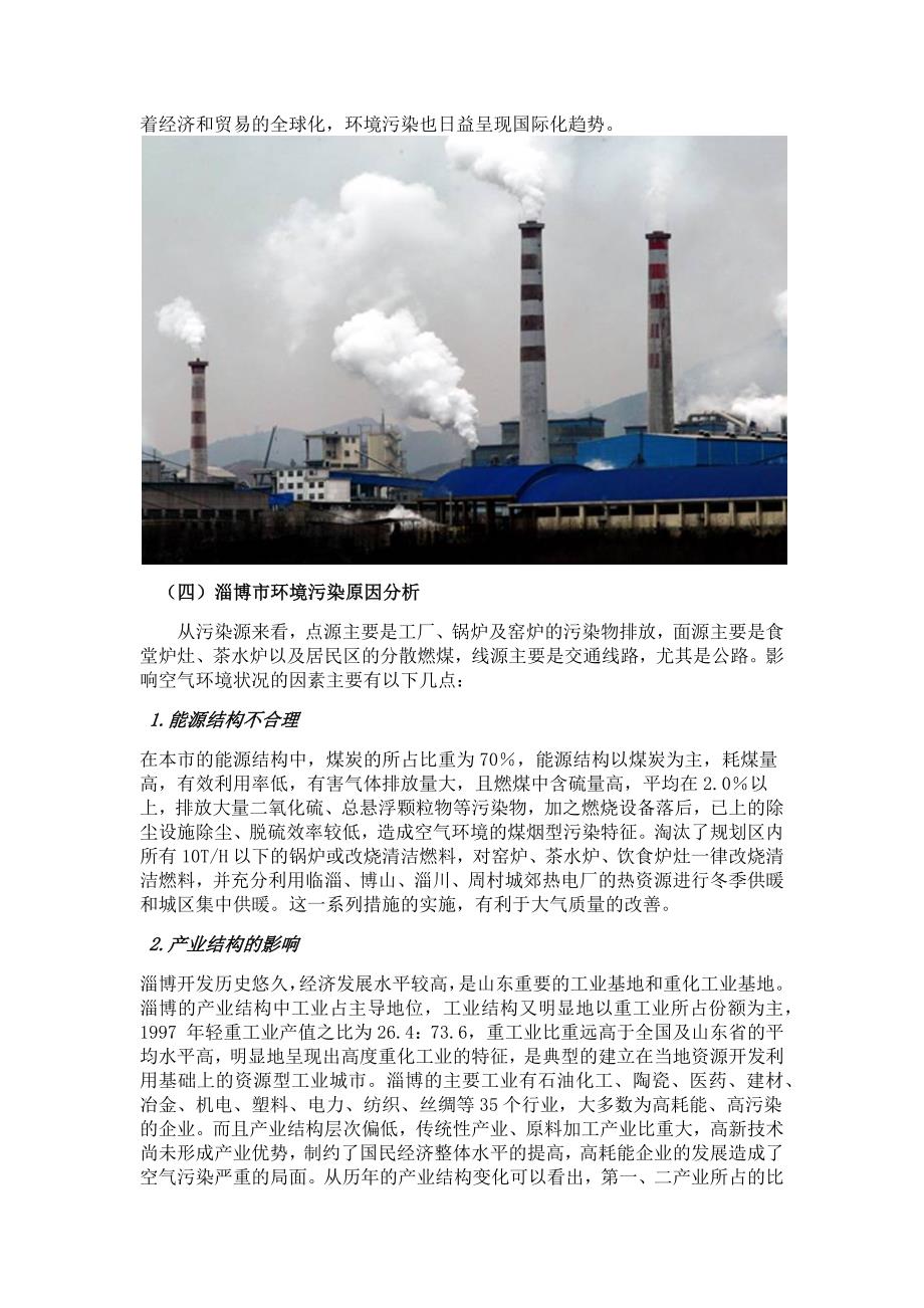 寒假淄博环境污染的调研报告_第4页