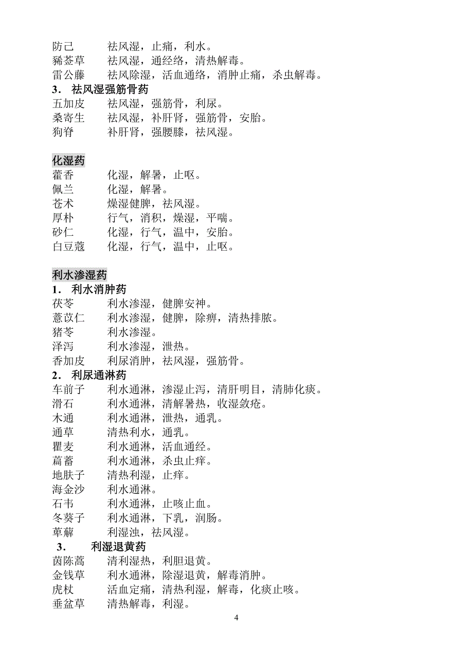 中西医结合内科主治医师中级考试中药总结之解表药功效_第4页