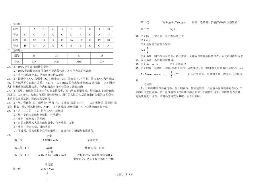 239-专题七遗传及基因工程_第5页