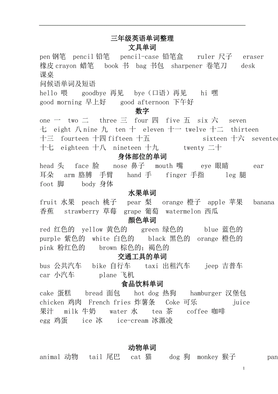 三年级英语资料(完整资料)_第1页