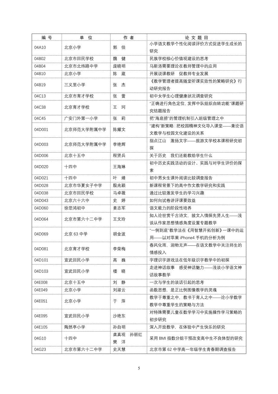 北京市2011-2012学年度教育科研优秀论文_第5页