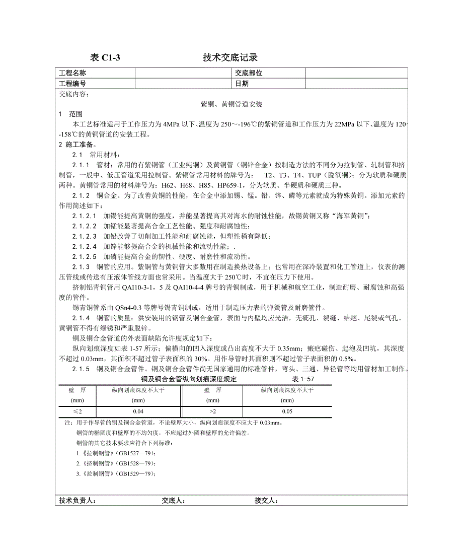 【2017年整理】018紫铜、黄铜管道安装工艺_第1页