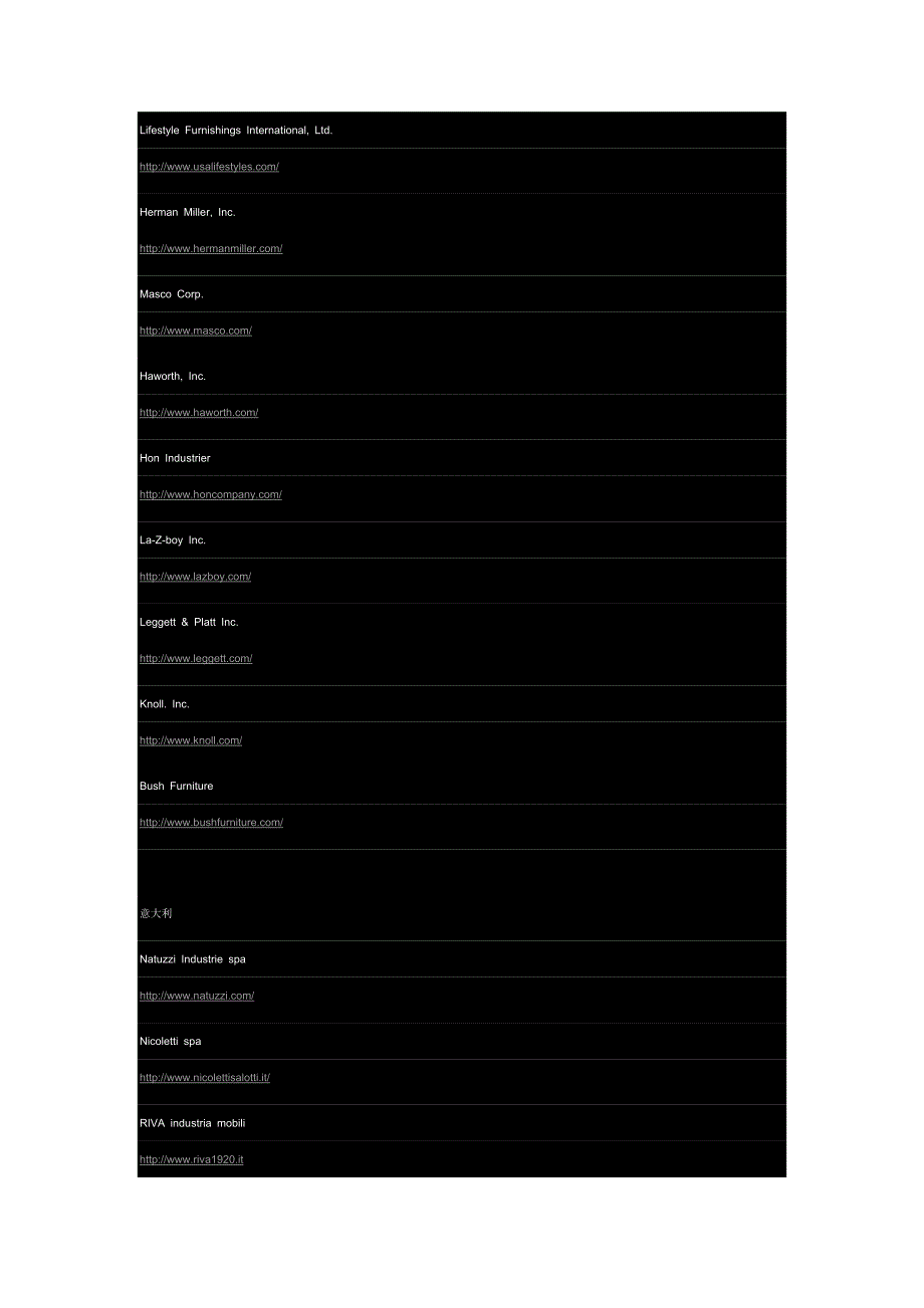 世界著名家具网址大全_第2页