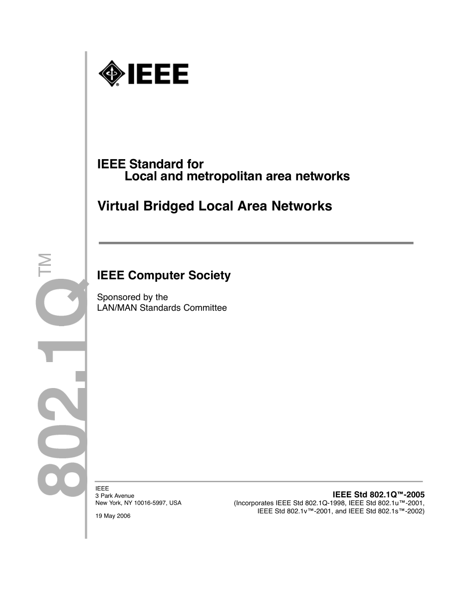 虚拟局域网 VLAN RFC标准文档 802.1Q-2005_第1页