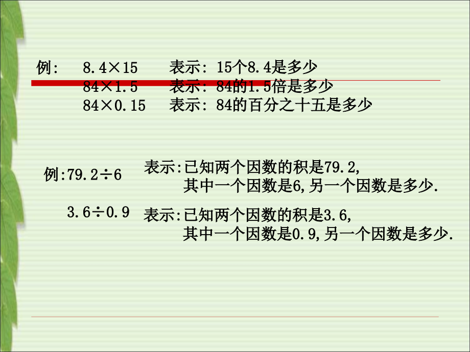 2014版最新人教版五年级数学上册总复习课件(全册)_第3页