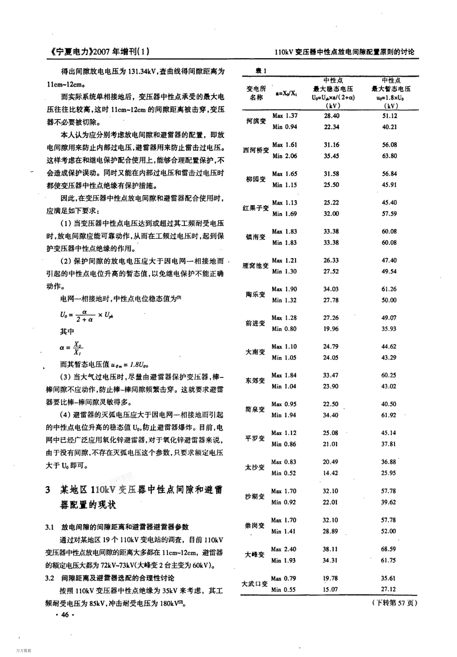 【2017年整理】110kV变压器中性点放电间隙配置原则的讨论_第2页