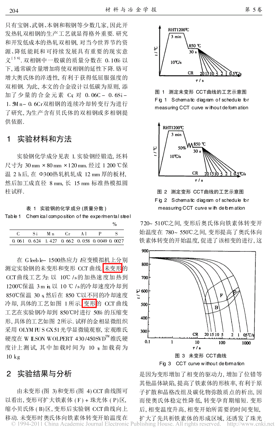 【2017年整理】0.06C-0.6Si-1.5Mn-0.6Cr双相钢的连续冷却转变_第2页