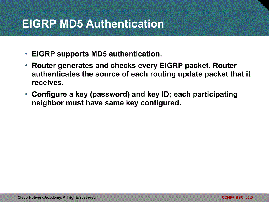 Configuring EIGRP Authentication_第4页