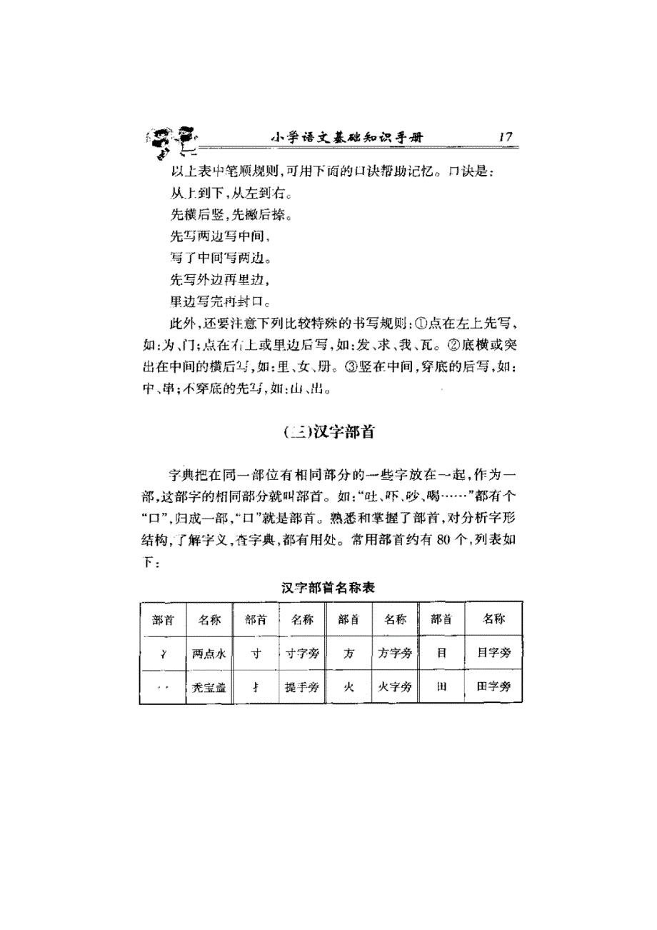 小学语文汉字比划笔顺结构部首知识手册_第4页