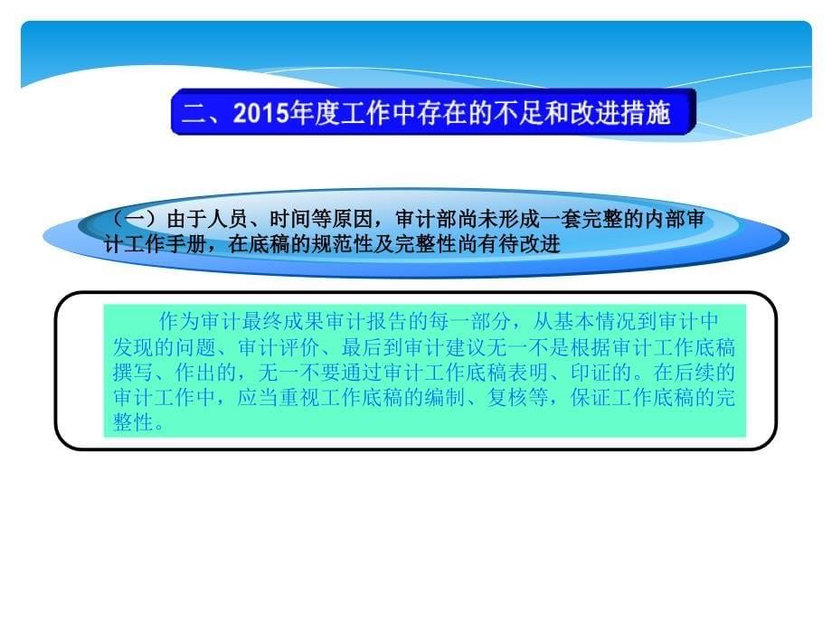 审计部2015年度工作总结暨2016年度工作计划_第5页