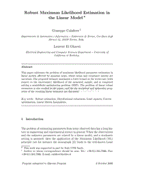 Robust Maximum Likelihood Estimation in the Linear Model