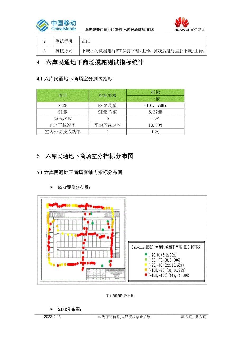 深度覆盖问题小区案例-室分弱覆盖_第5页