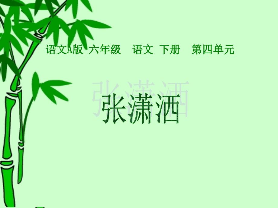 《张潇洒》课件（语文A版小学语文六年级下册课件）_第1页