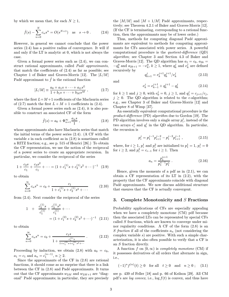 Computing Laplace transforms for numerical inversion via continued fractions_第3页