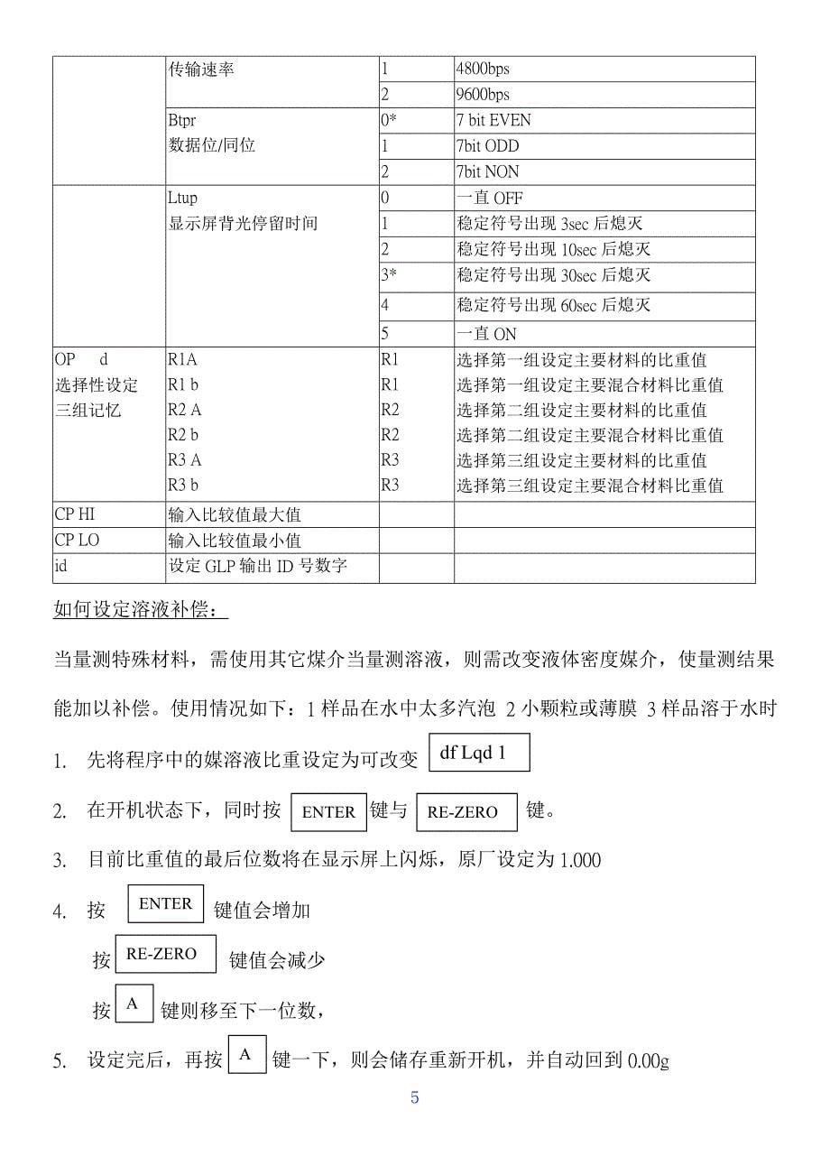 电子直读式比重计MD-300S中文操作说明书_第5页