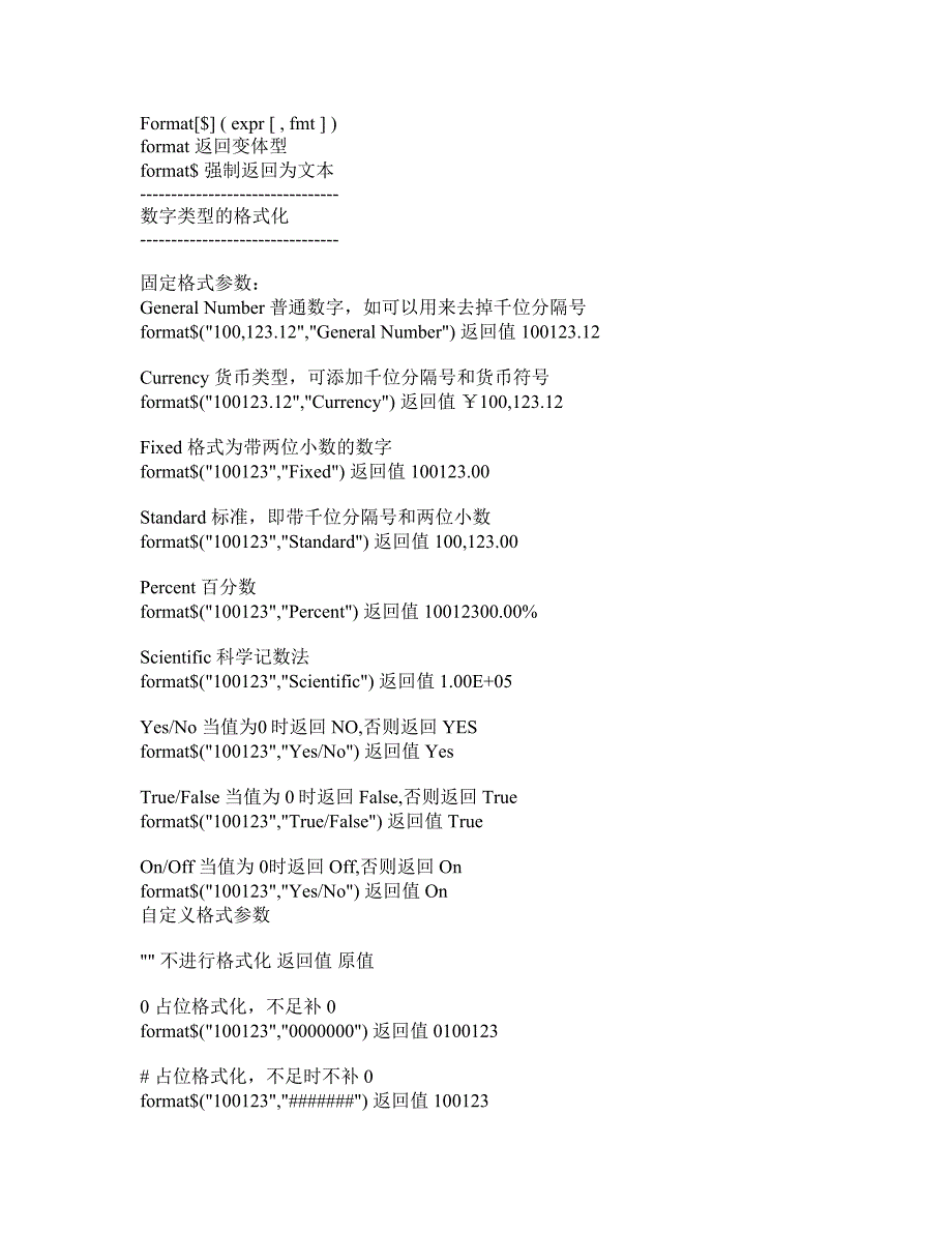 vb中format函数定义与用法_第1页