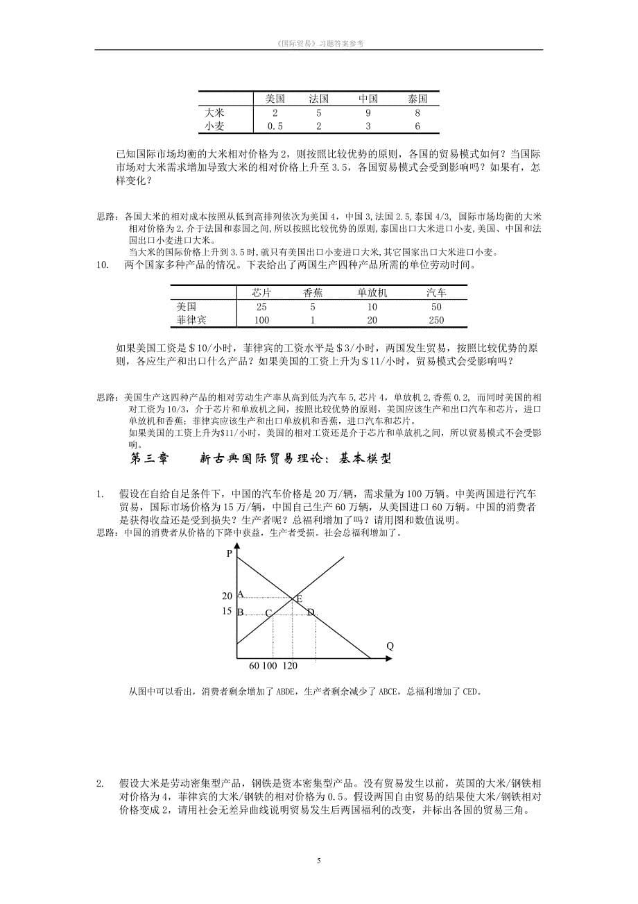 《国际贸易》海闻版_课后答案_第5页