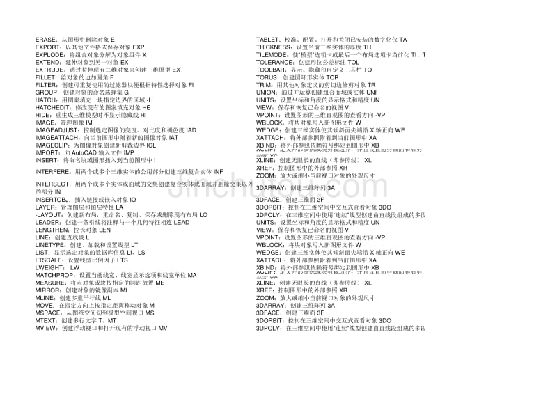 CAD命令及快捷键_第2页