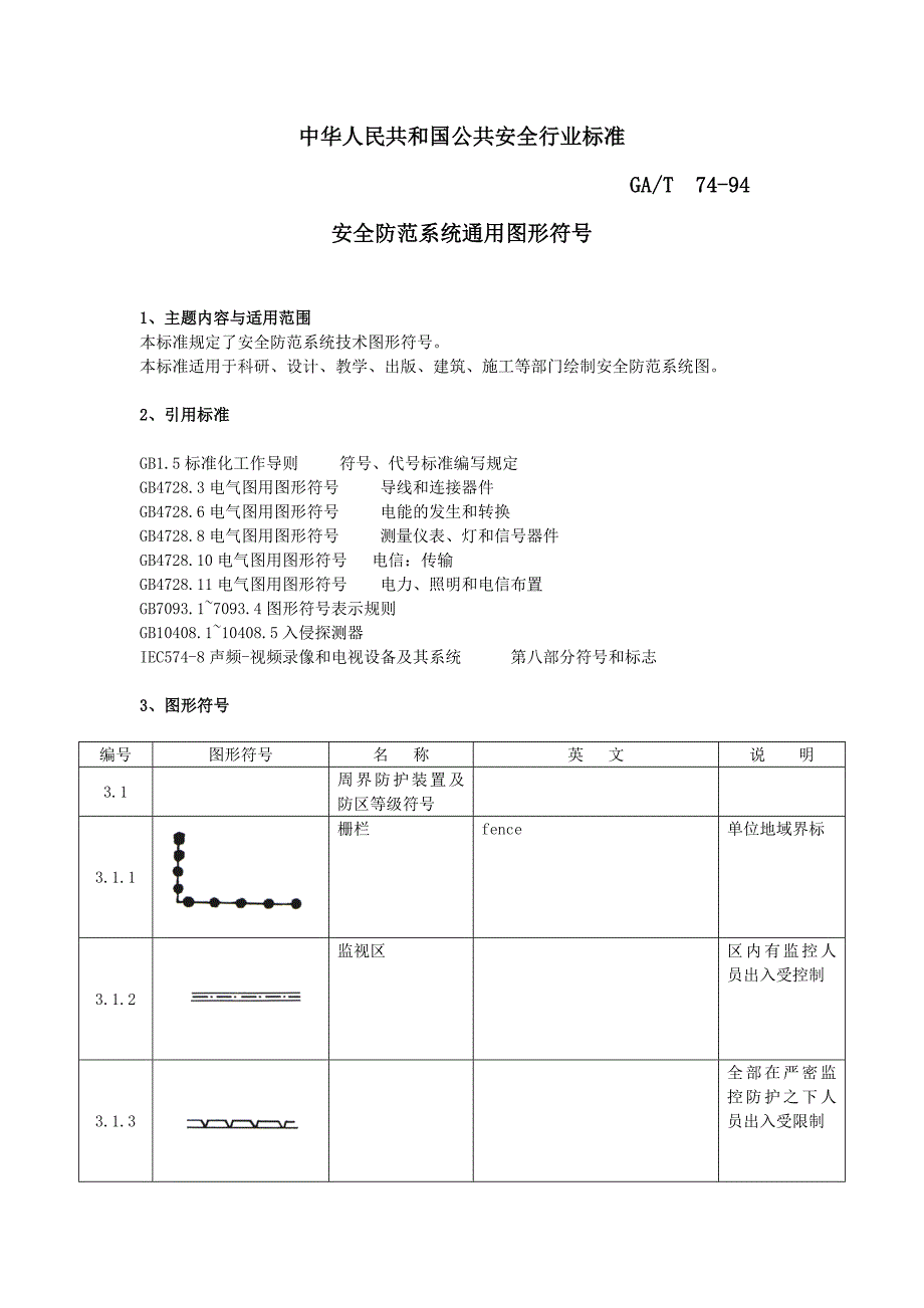 安全防范系统通用图形符号_第1页