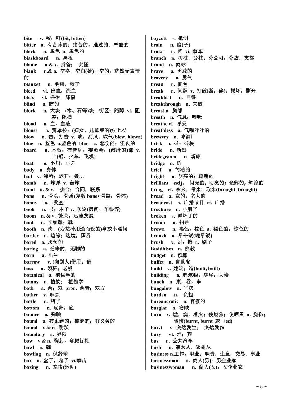 2010届高考词汇表英语版_第5页