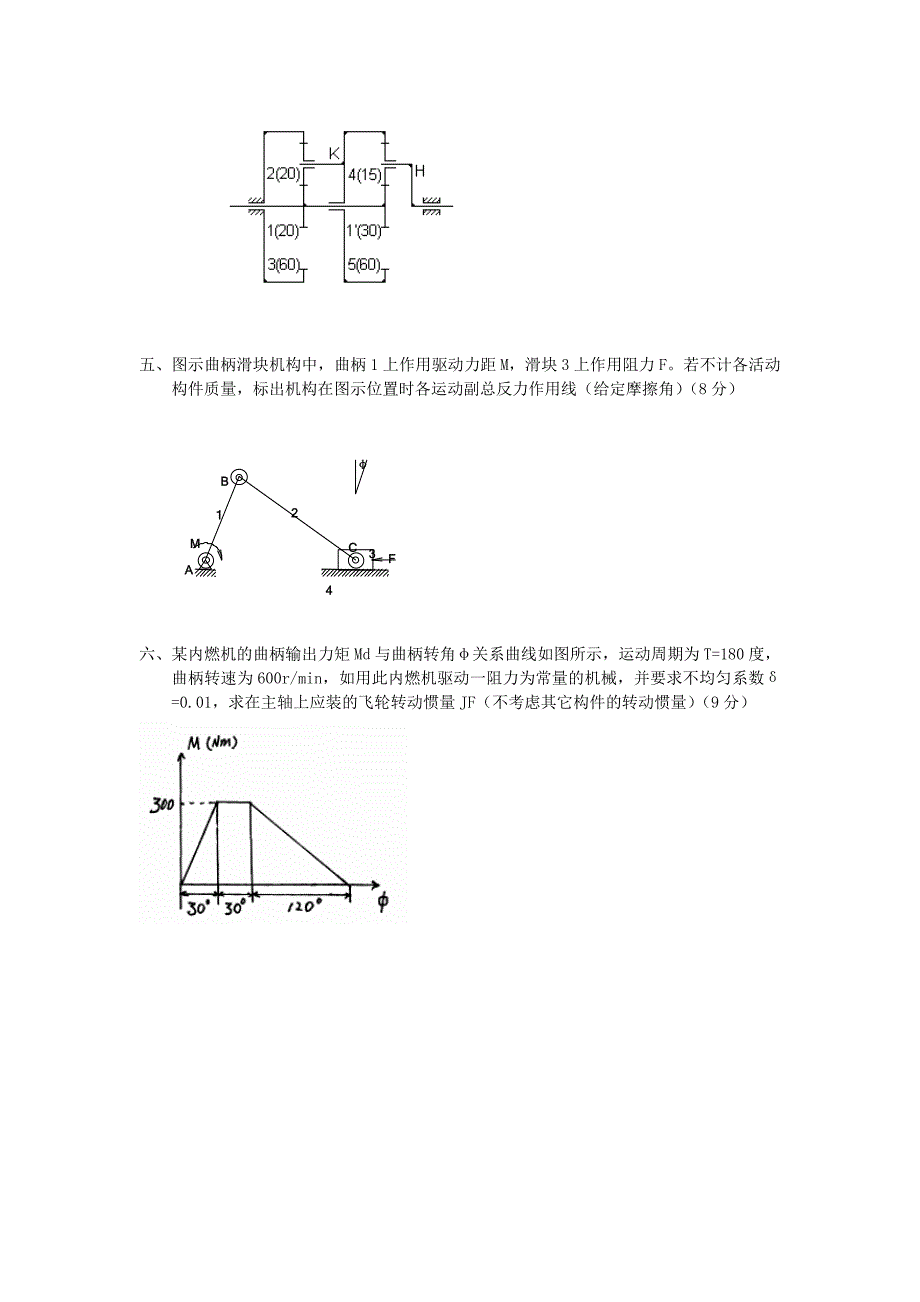 机械原理试题2_第3页