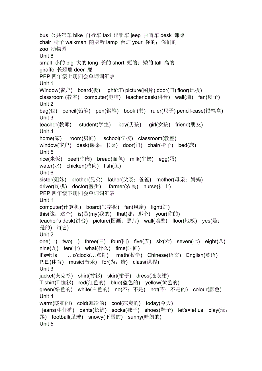 小学生英语单词汇_第2页