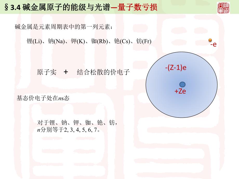 碱金属原子的能级与光谱量子数亏损_第1页