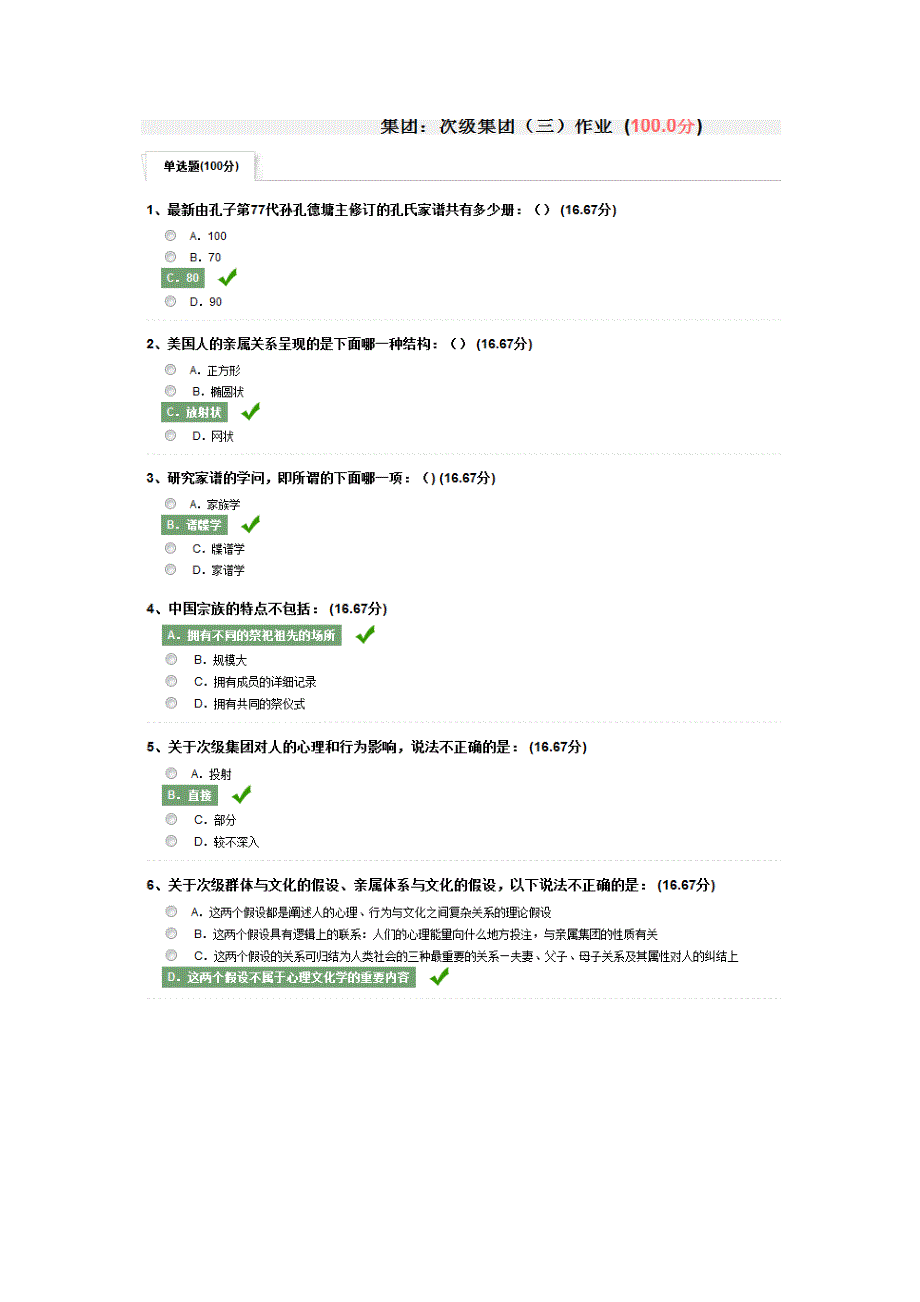 尔雅心理行为与文化次级集团答案_第1页