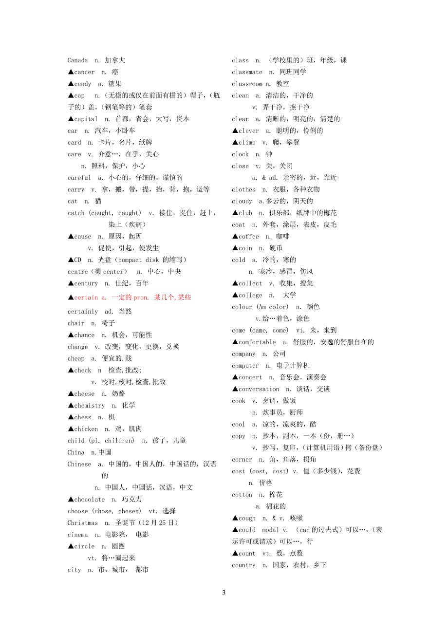 2011年中考英语复习词汇表_第3页