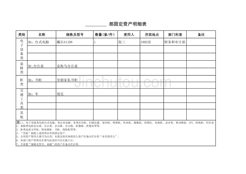 固定资产明细表(各部门资产管理员填)_第1页