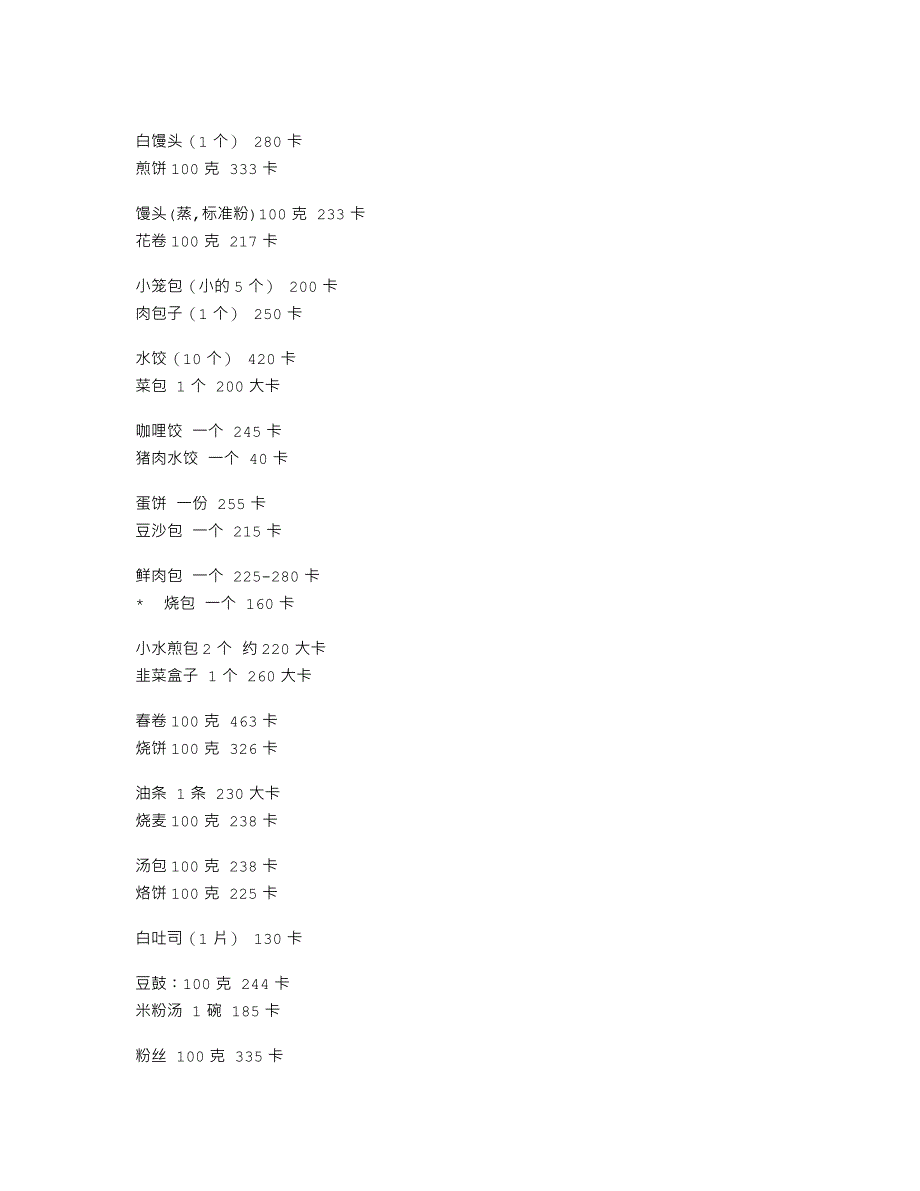 各种家常菜的热量_第2页