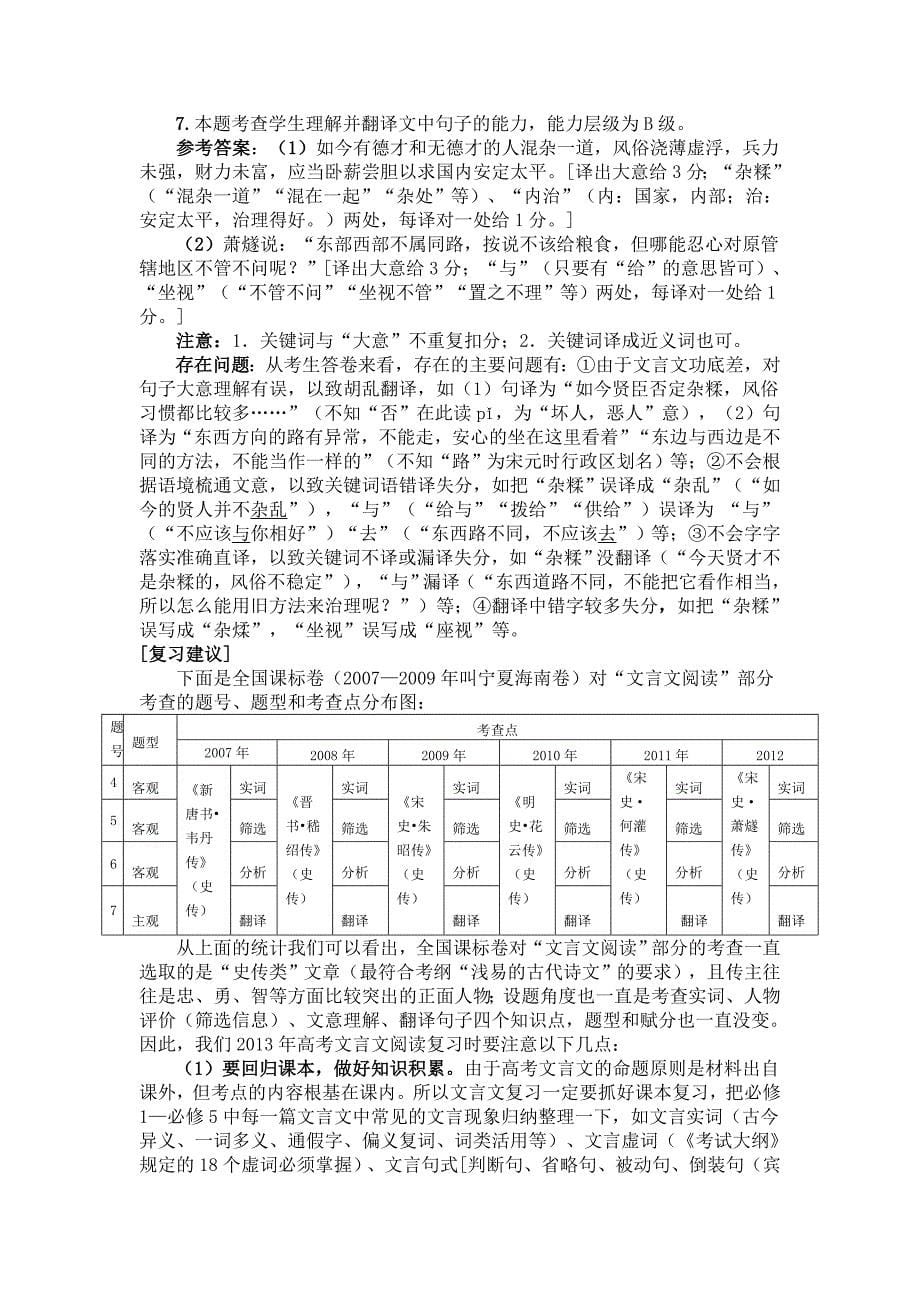 2012年高考语文试卷评析及2013年复习建议_第5页