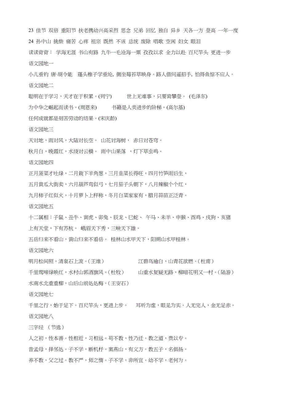 二至六下词语、日积月累整理_第4页