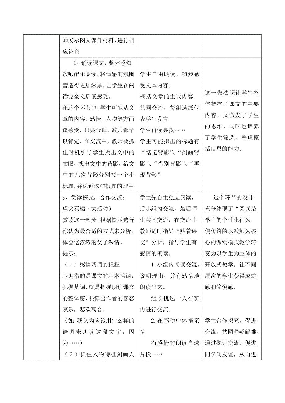 八年级上册第七课背影教学设计_第4页