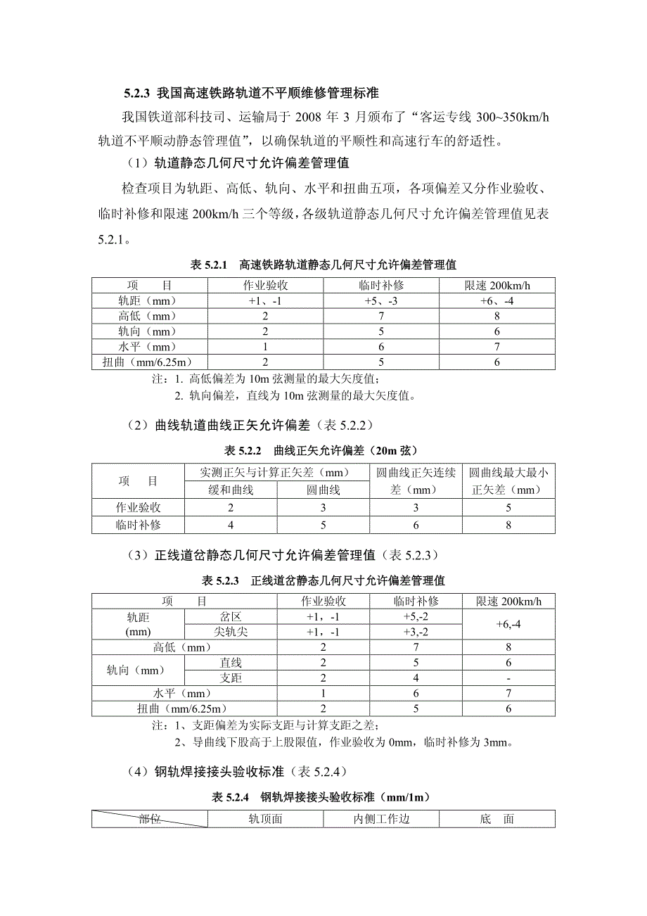 我国高速铁路轨道不平顺维修管理标准_第1页