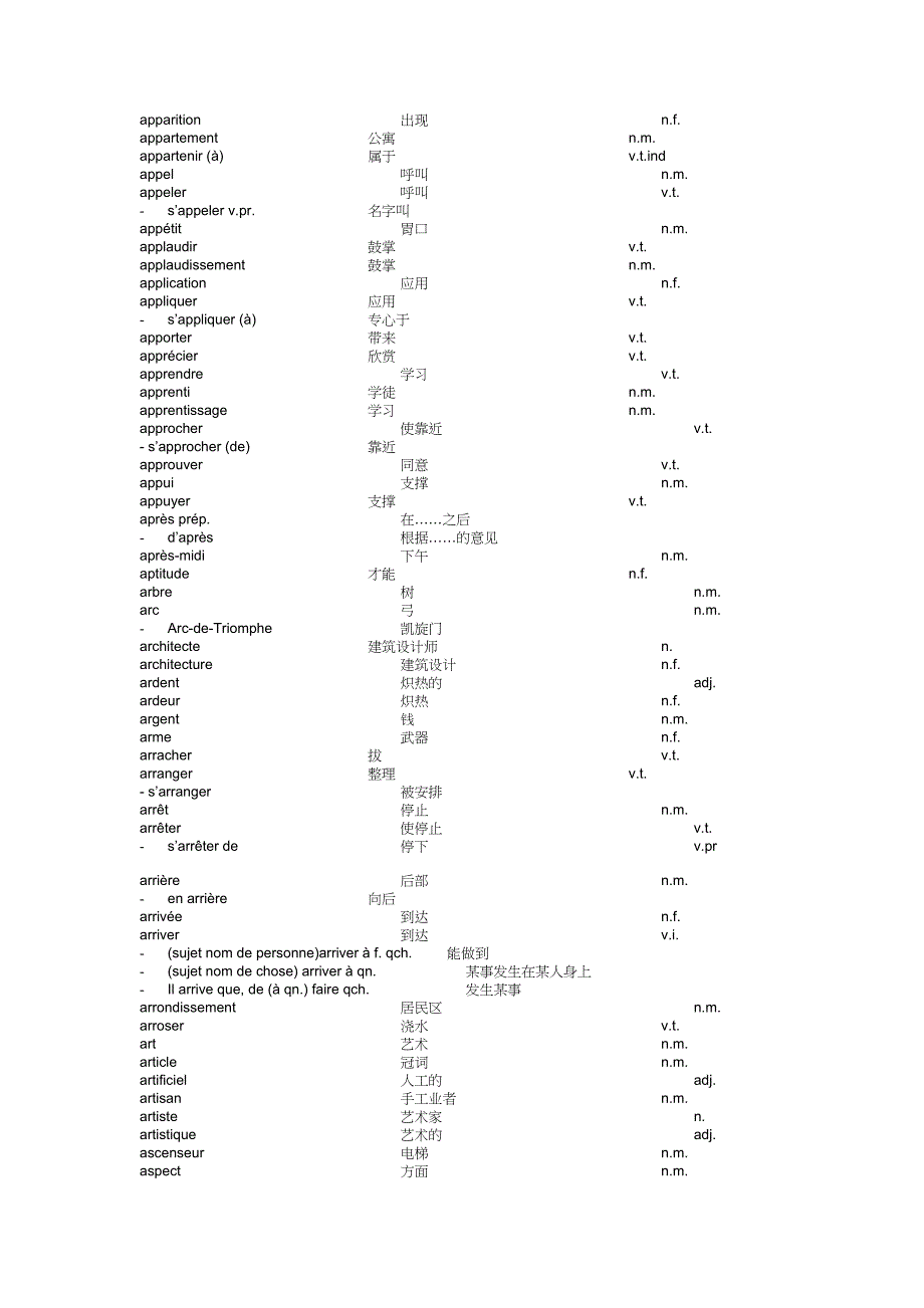 TEF及TCF法语基础词汇表(注释完)_第4页