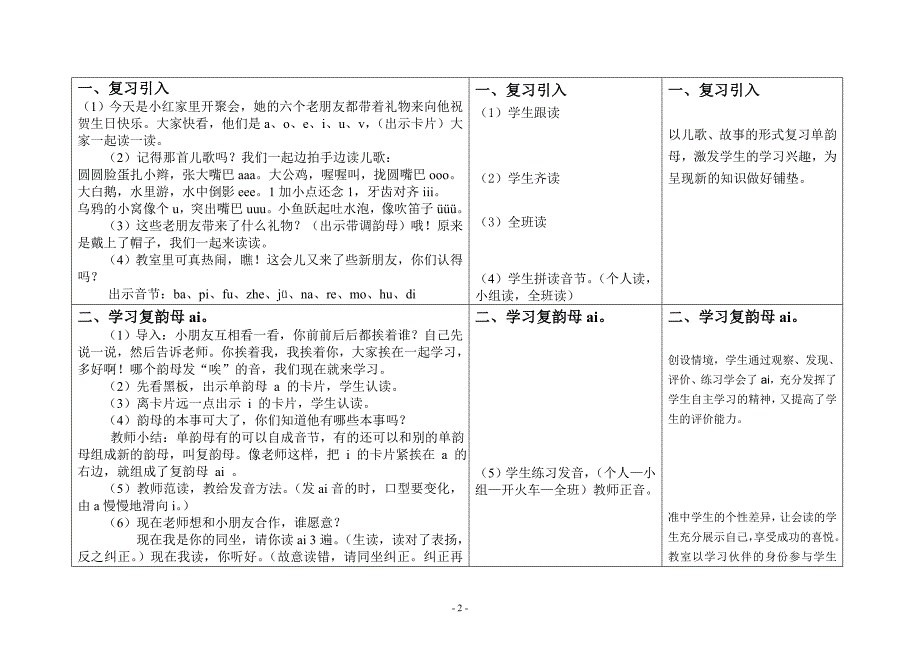 拼音aieiui教案设计_第2页