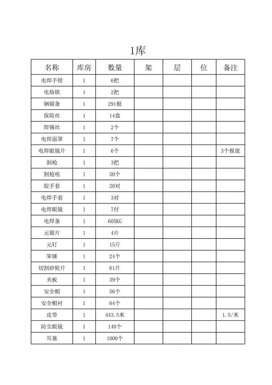 库房盘点表_第1页