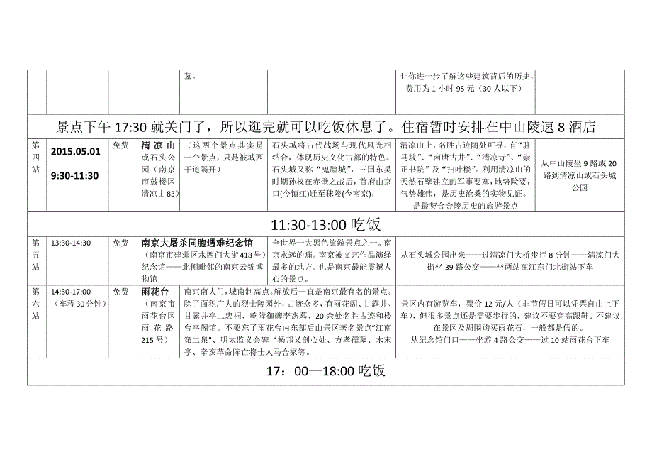 五一南京出游计划_第2页