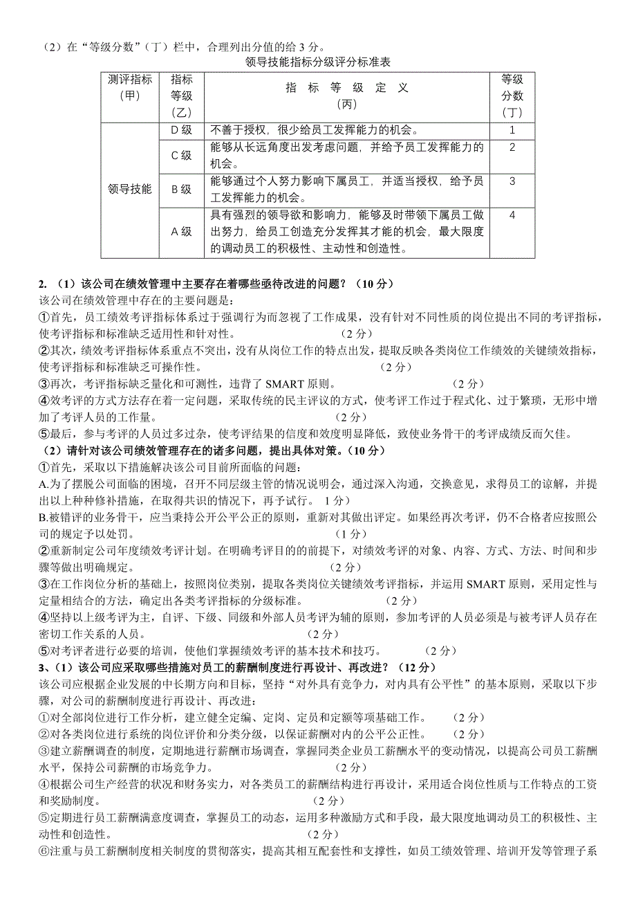 二级人力资源师历年已考过简答题和综合题_第4页