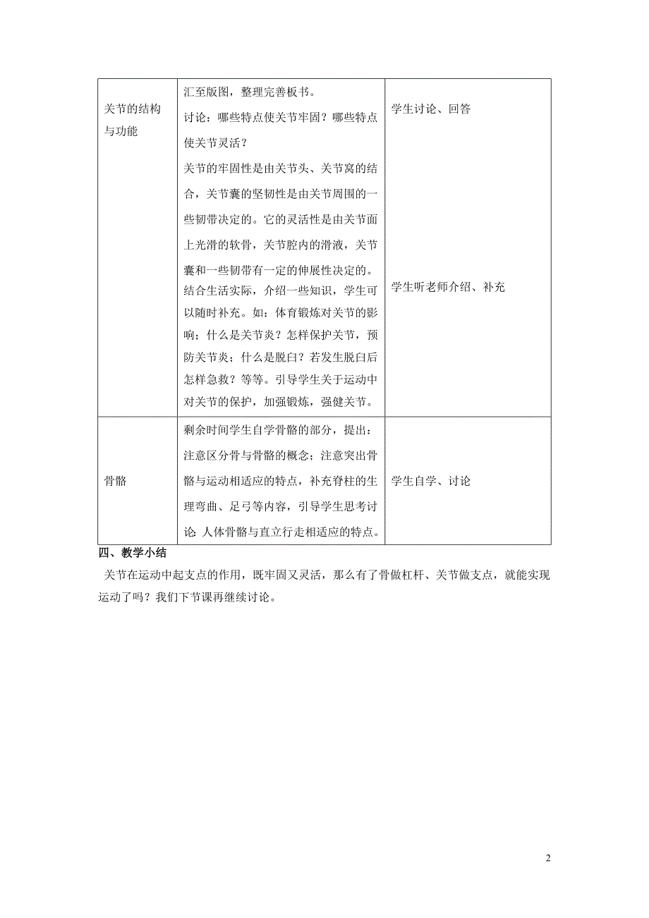 八年级生物上册 第15章 第2节 动物运动的形成教案3 （新版）北师大版_第2页